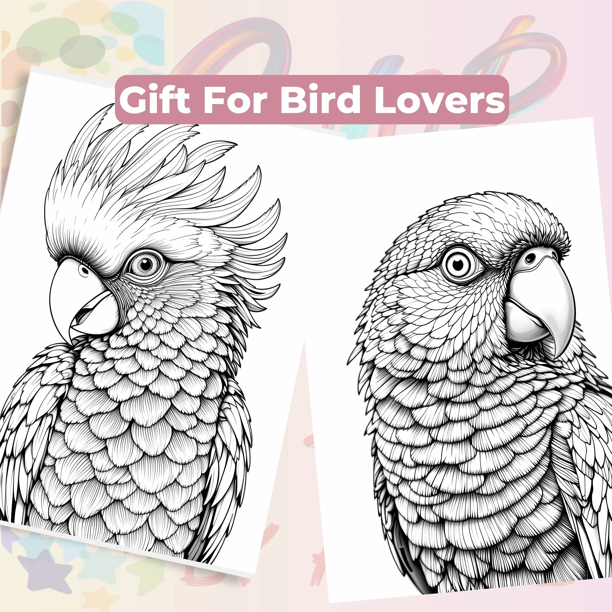Bird Portraits Coloring Book Bundle - CraftNest - Digital Crafting and Art
