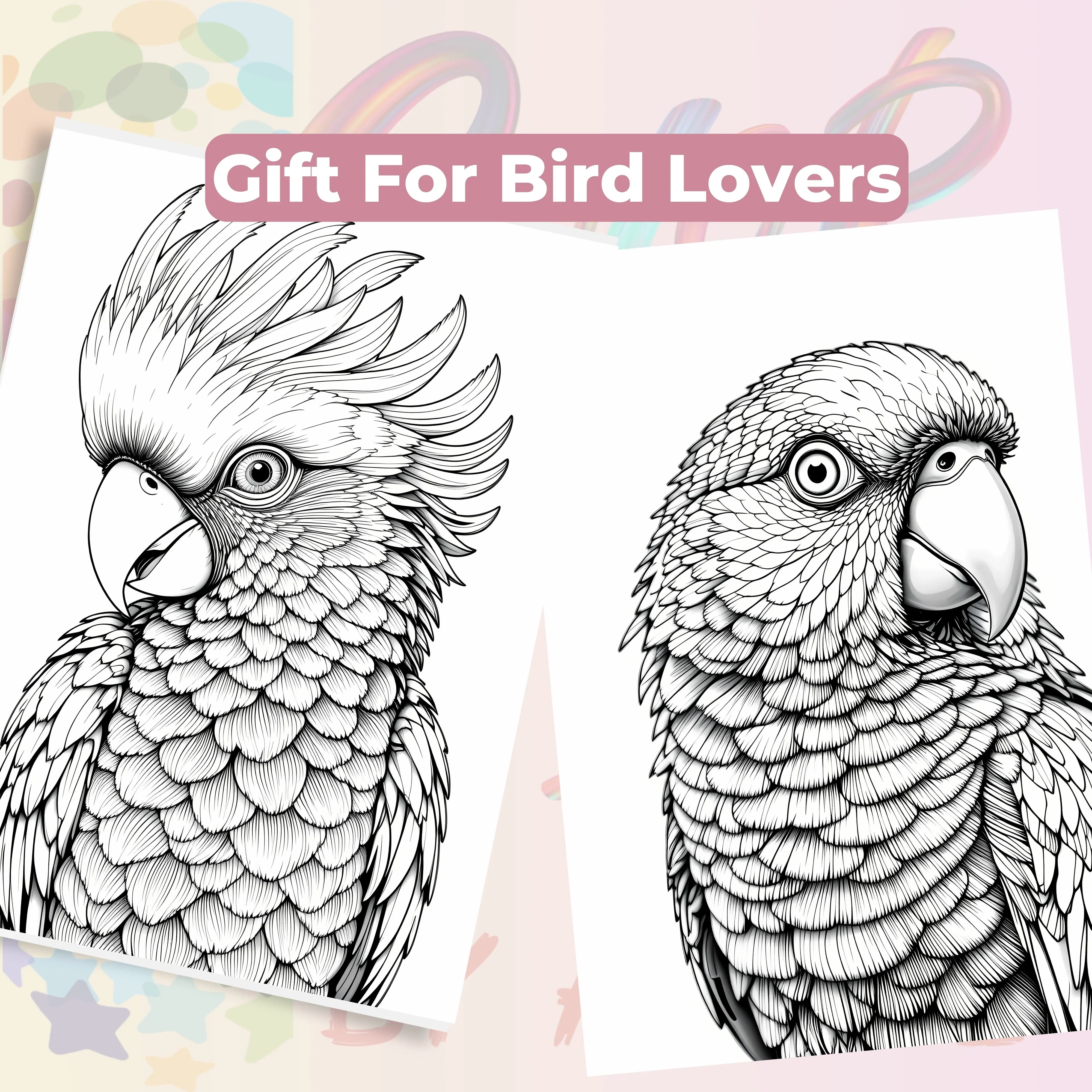 Bird Portraits Coloring Book Bundle - CraftNest - Digital Crafting and Art