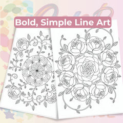 Rose Mandala Coloring Book Bundle - CraftNest - Digital Crafting and Art