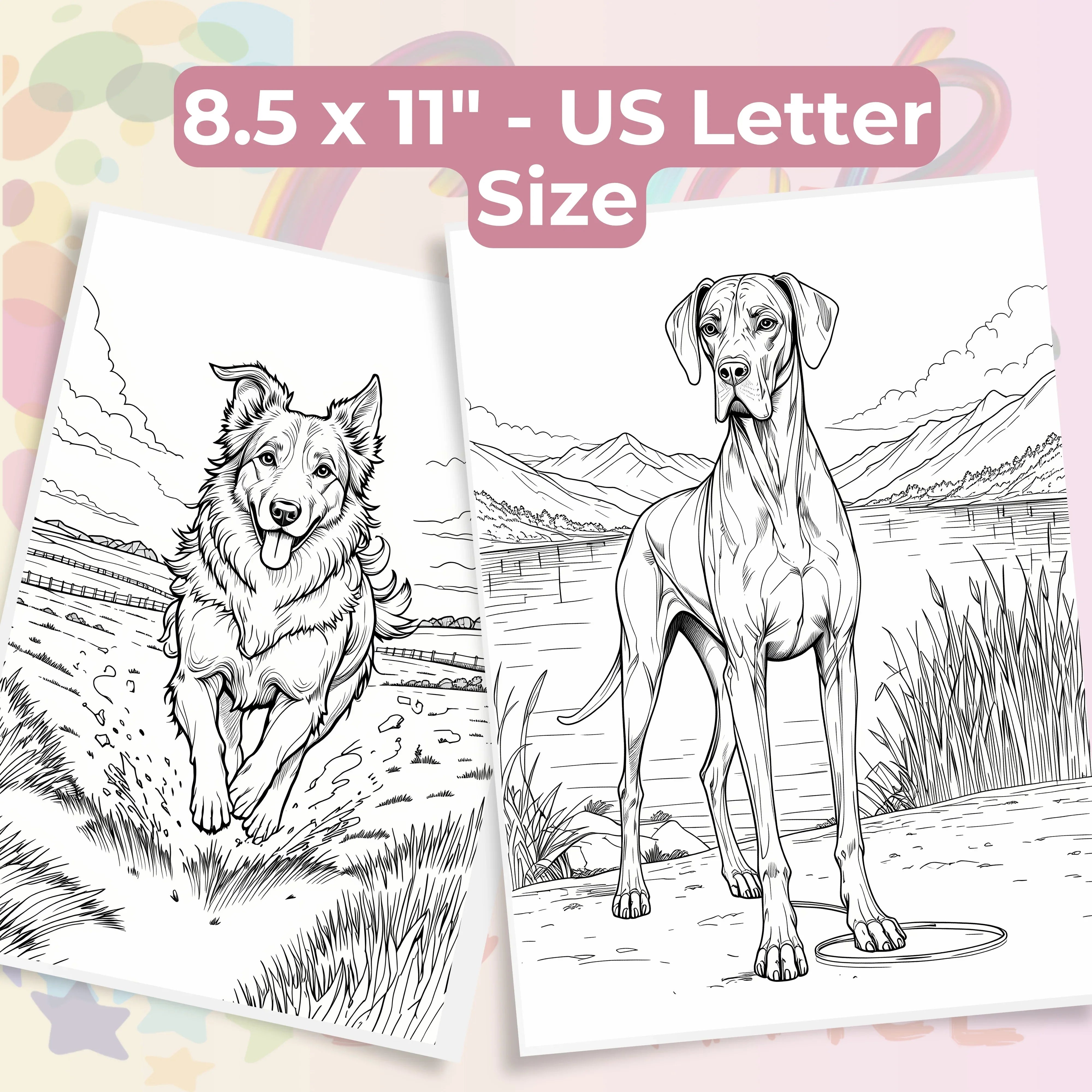 Dog Breeds Coloring Book & Fun Facts Bundle - CraftNest - Digital Crafting and Art