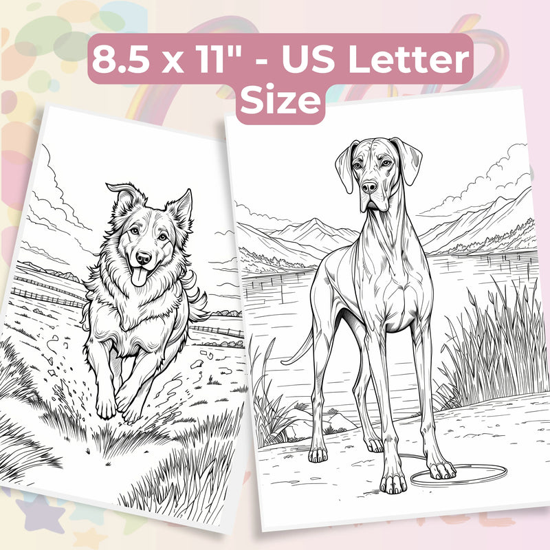 Dog Breeds Coloring Book & Fun Facts Bundle - CraftNest - Digital Crafting and Art