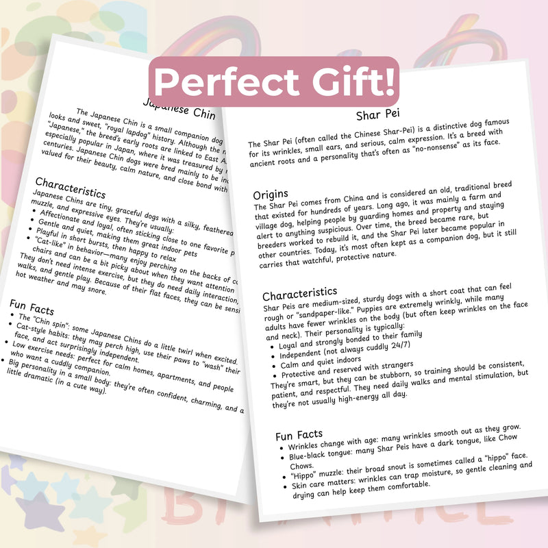 Dog Breeds Coloring Book & Fun Facts Bundle - CraftNest - Digital Crafting and Art