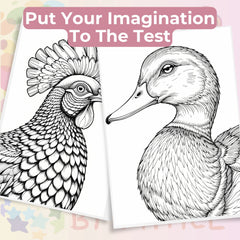 Bird Portraits Coloring Book Bundle - CraftNest - Digital Crafting and Art