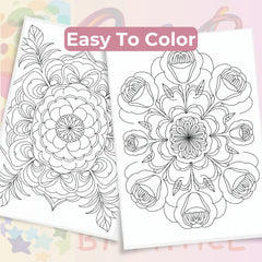 Rose Mandala Coloring Book Bundle - CraftNest - Digital Crafting and Art