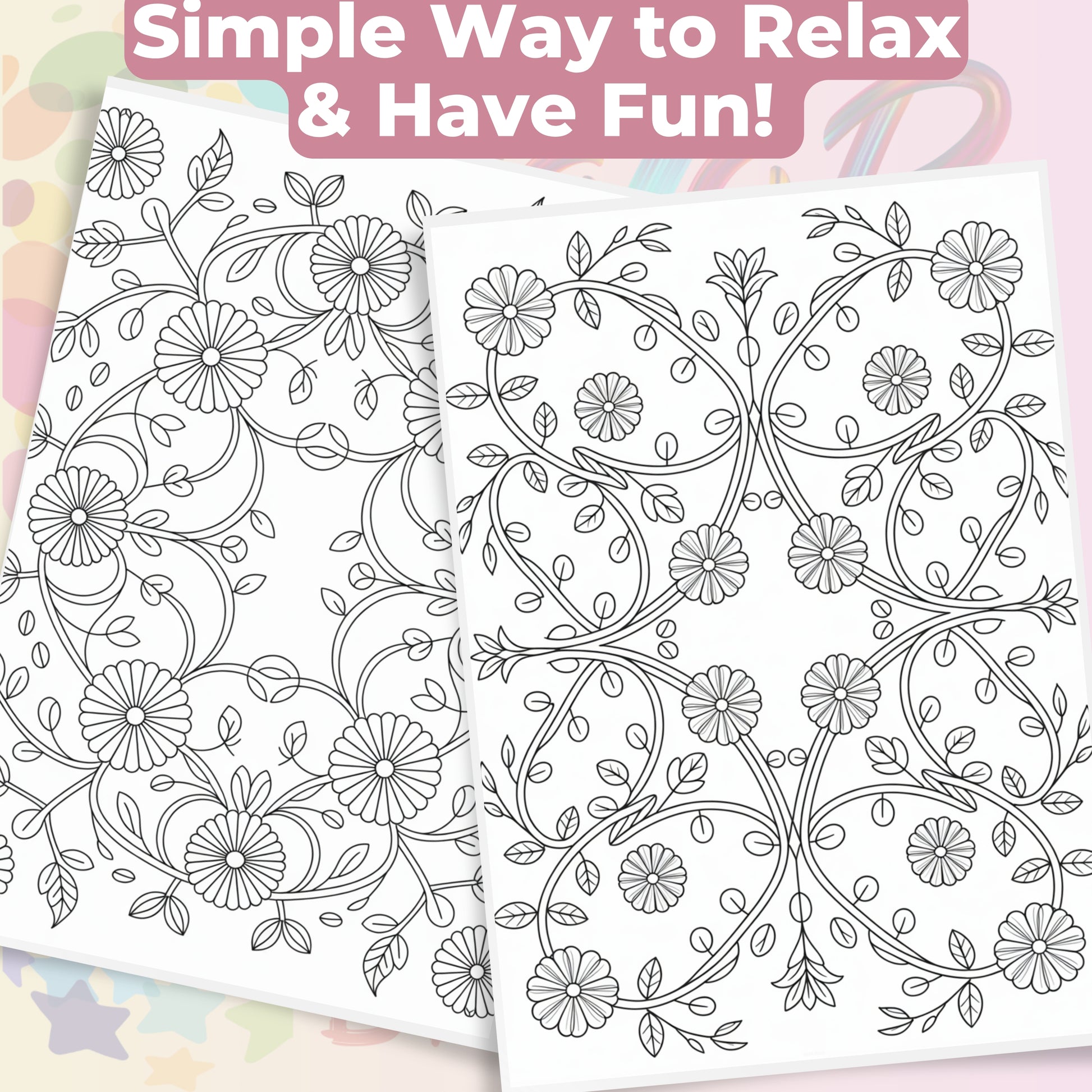 Nature Patterns Coloring Book Bundle - CraftNest - Digital Crafting and Art