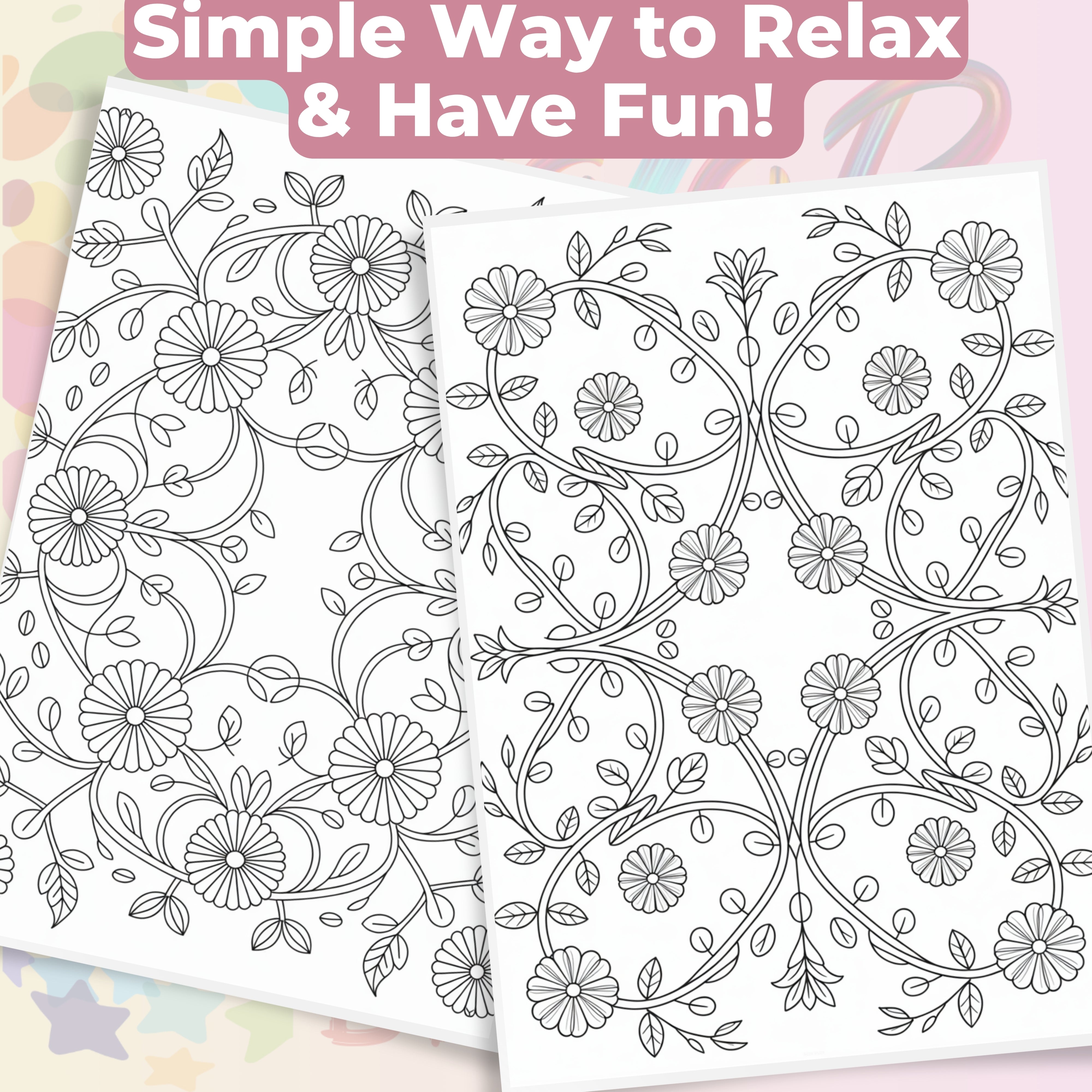 Nature Patterns Coloring Book Bundle - CraftNest - Digital Crafting and Art