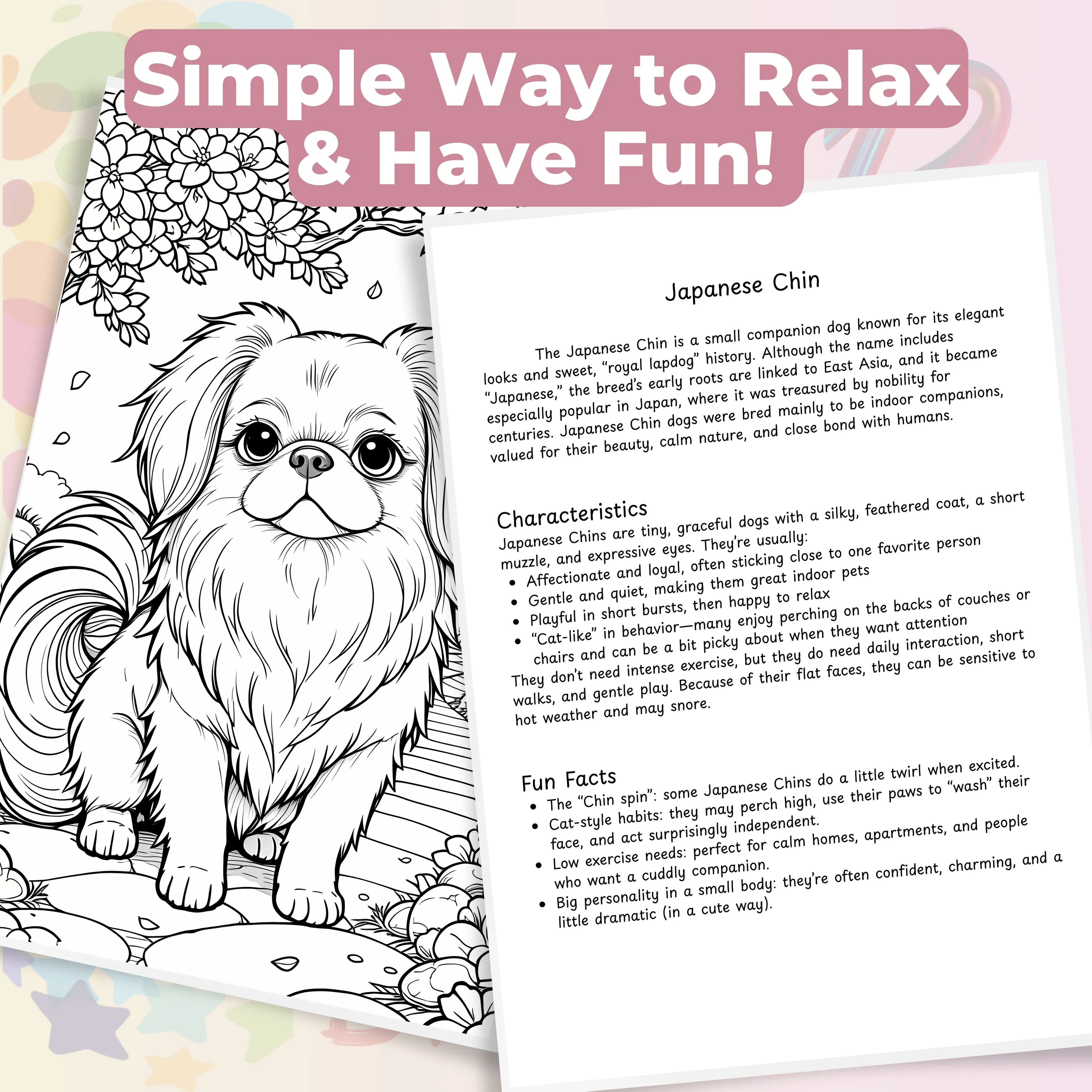 Dog Breeds Coloring Book & Fun Facts Bundle - CraftNest - Digital Crafting and Art