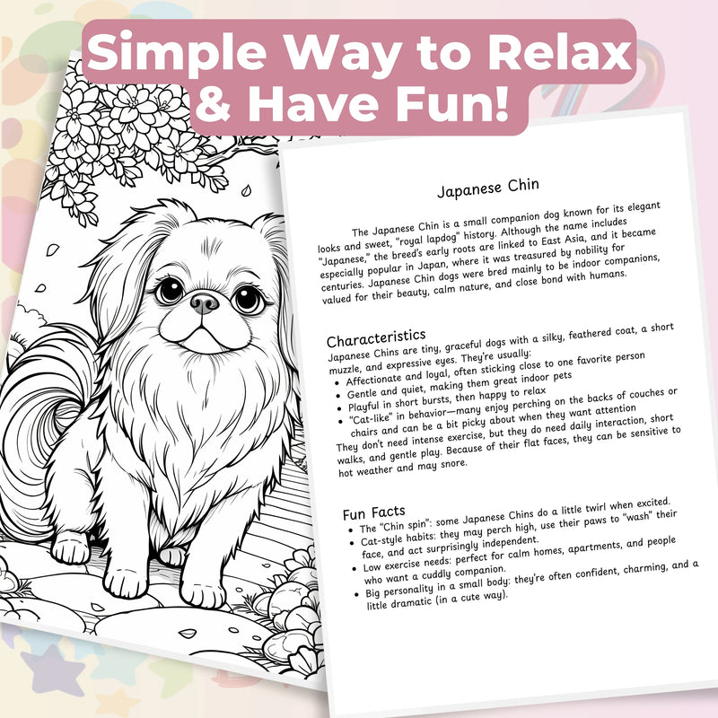 Dog Breeds Coloring Book & Fun Facts Bundle - CraftNest - Digital Crafting and Art