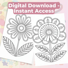 Pocket Flower Coloring Book Bundle - CraftNest - Digital Crafting and Art