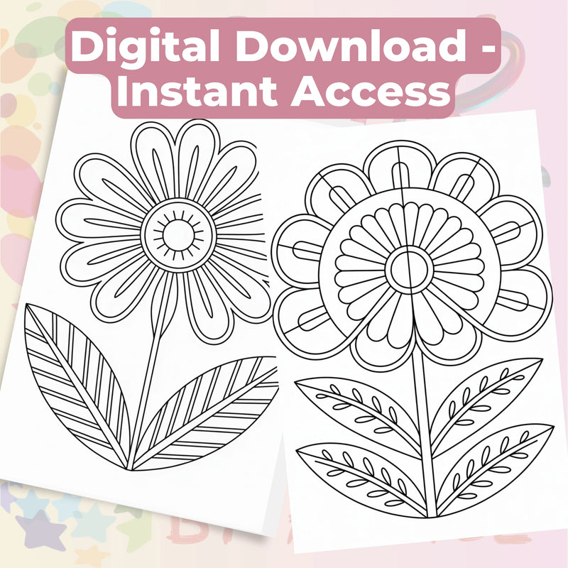 Pocket Flower Coloring Book Bundle - CraftNest - Digital Crafting and Art