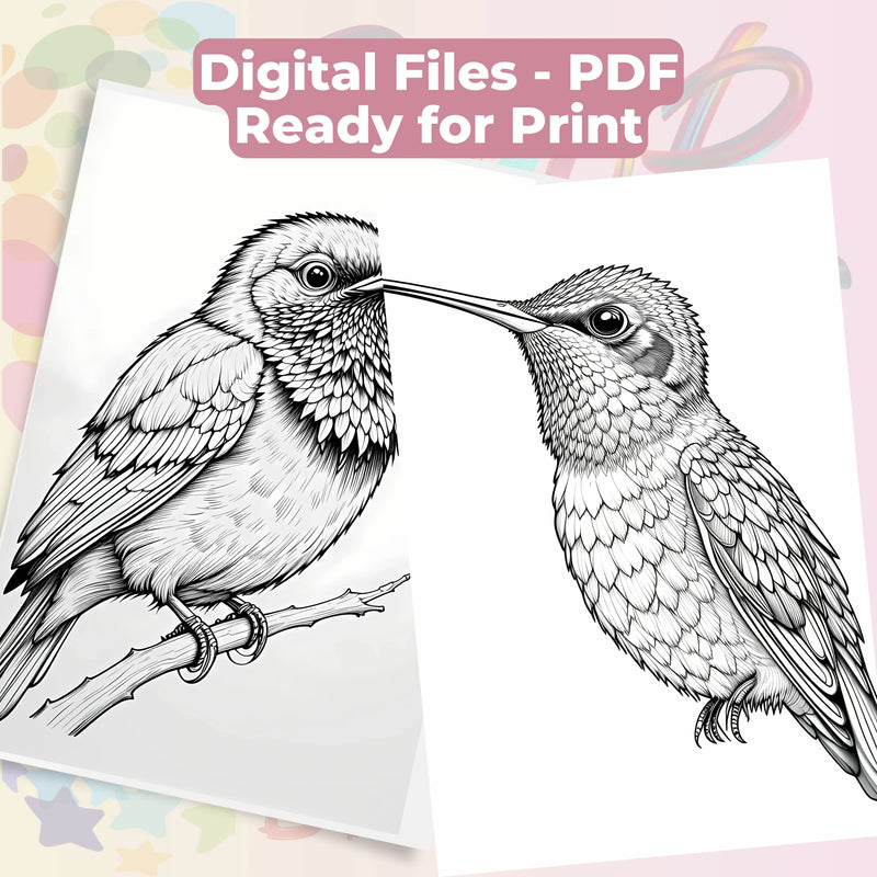Bird Portraits Coloring Book Bundle - CraftNest - Digital Crafting and Art