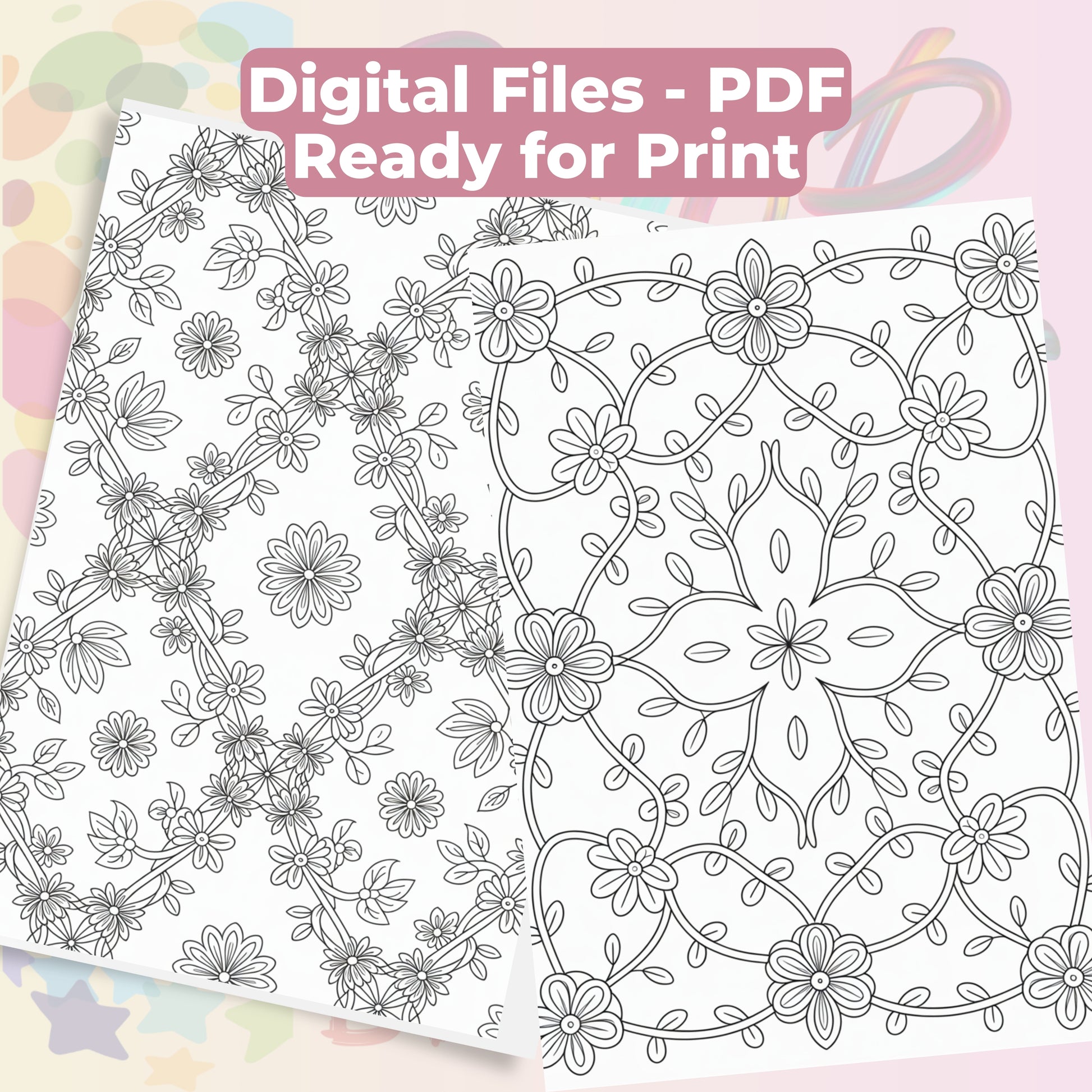 Nature Patterns Coloring Book Bundle - CraftNest - Digital Crafting and Art
