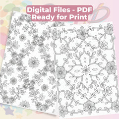 Nature Patterns Coloring Book Bundle - CraftNest - Digital Crafting and Art