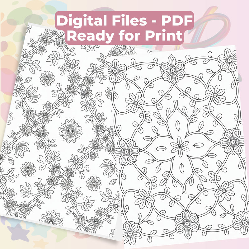 Nature Patterns Coloring Book Bundle - CraftNest - Digital Crafting and Art