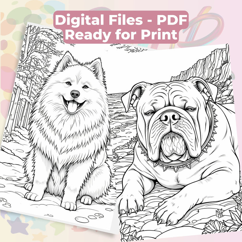 Dog Breeds Coloring Book & Fun Facts Bundle - CraftNest - Digital Crafting and Art