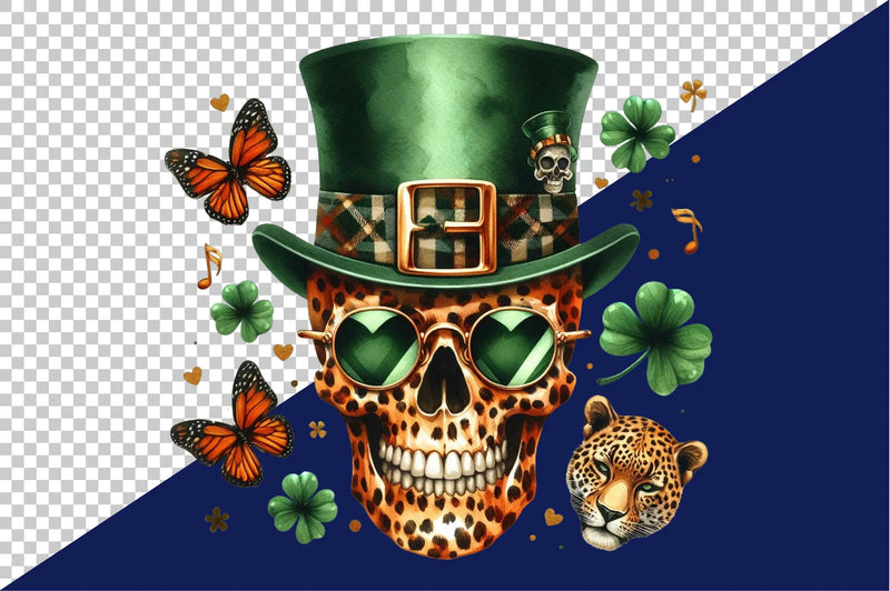 1 St Patricks Skull Clipart Bundle - CraftNest - Digital Crafting and Art