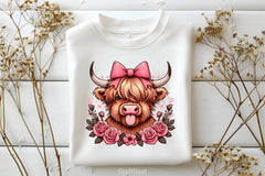 Highland Cow Valentine Clipart Bundle 4 - CraftNest - Digital Crafting and Art