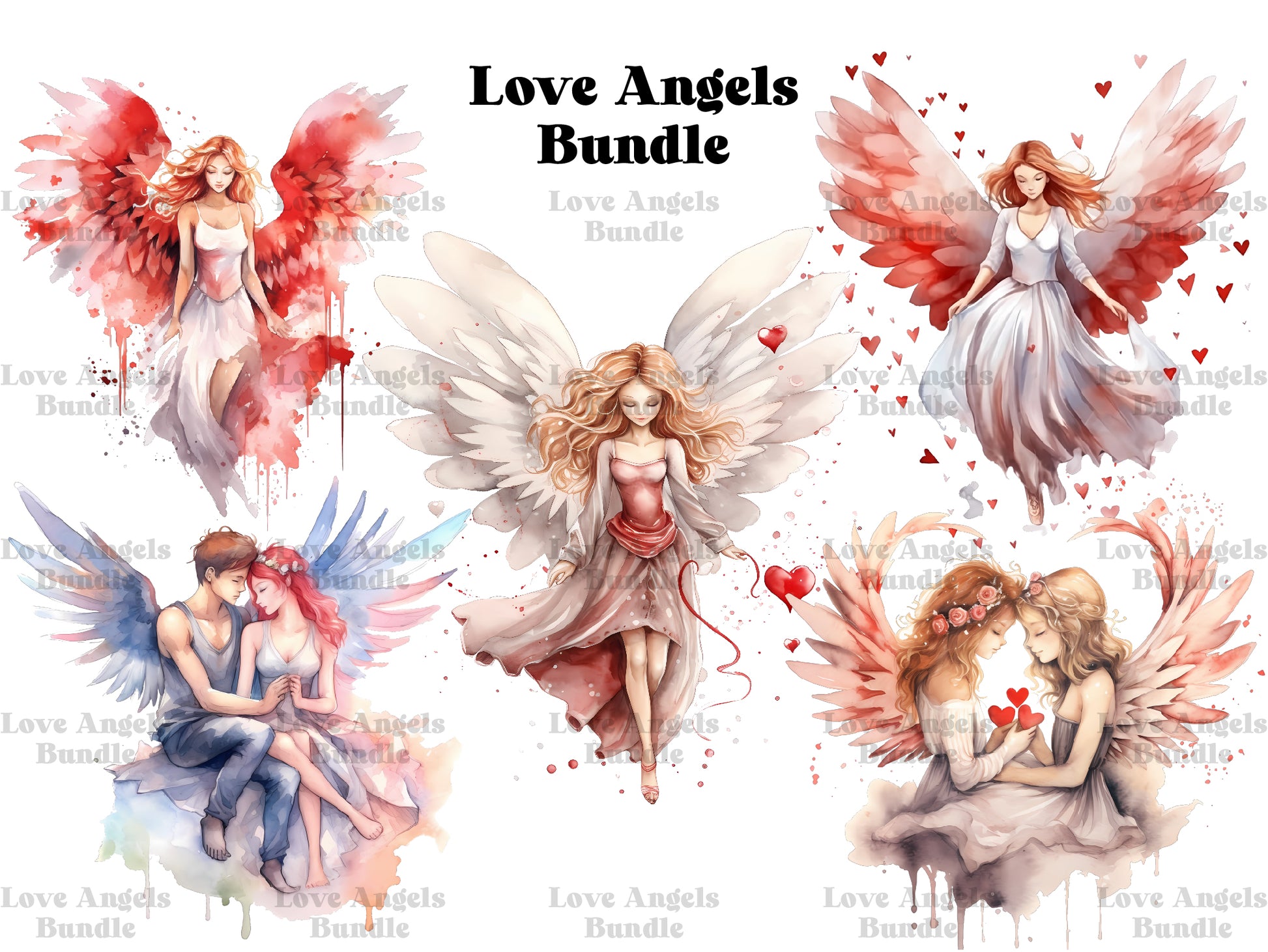 Love Angels Clipart - CraftNest