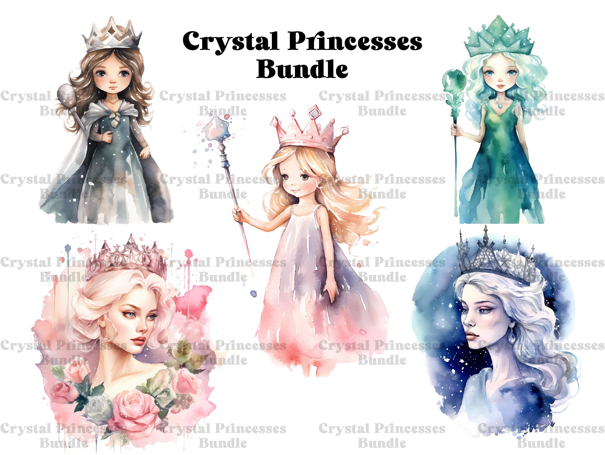 Crystal Princesses Clipart - CraftNest