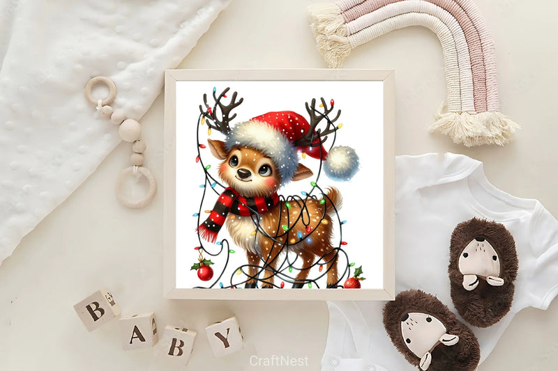 Christmas Reindeer Clipart Bundle - CraftNest - Digital Crafting and Art