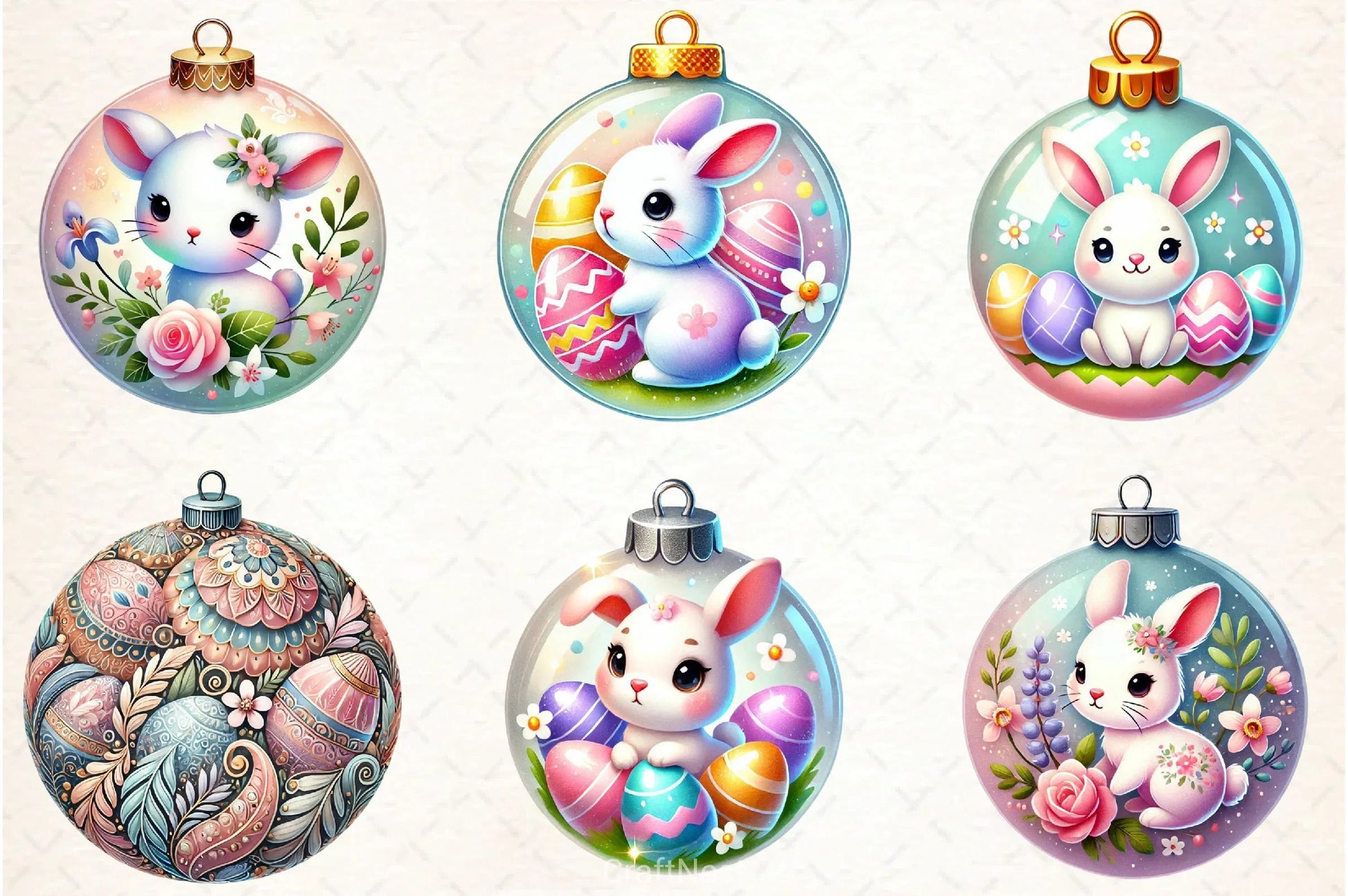 Easter Baubles Clipart Bundle - CraftNest - Digital Crafting and Art