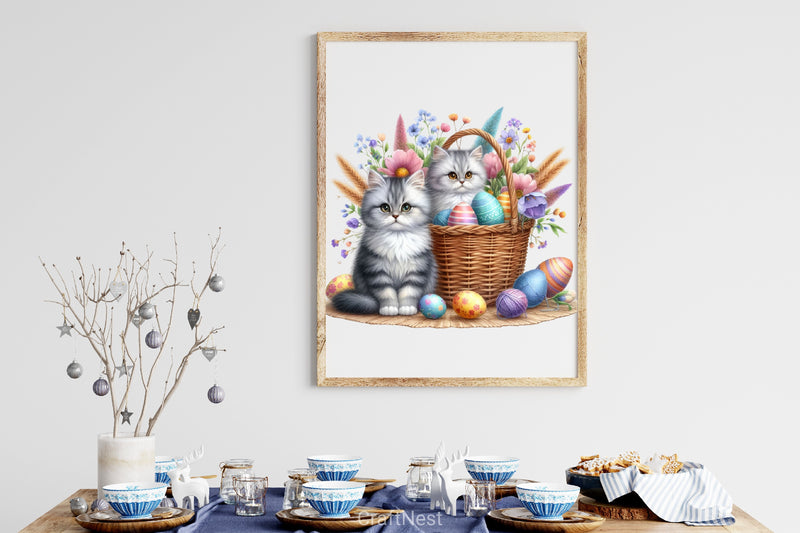 Easter Cat Clipart Bundle - CraftNest - Digital Crafting and Art