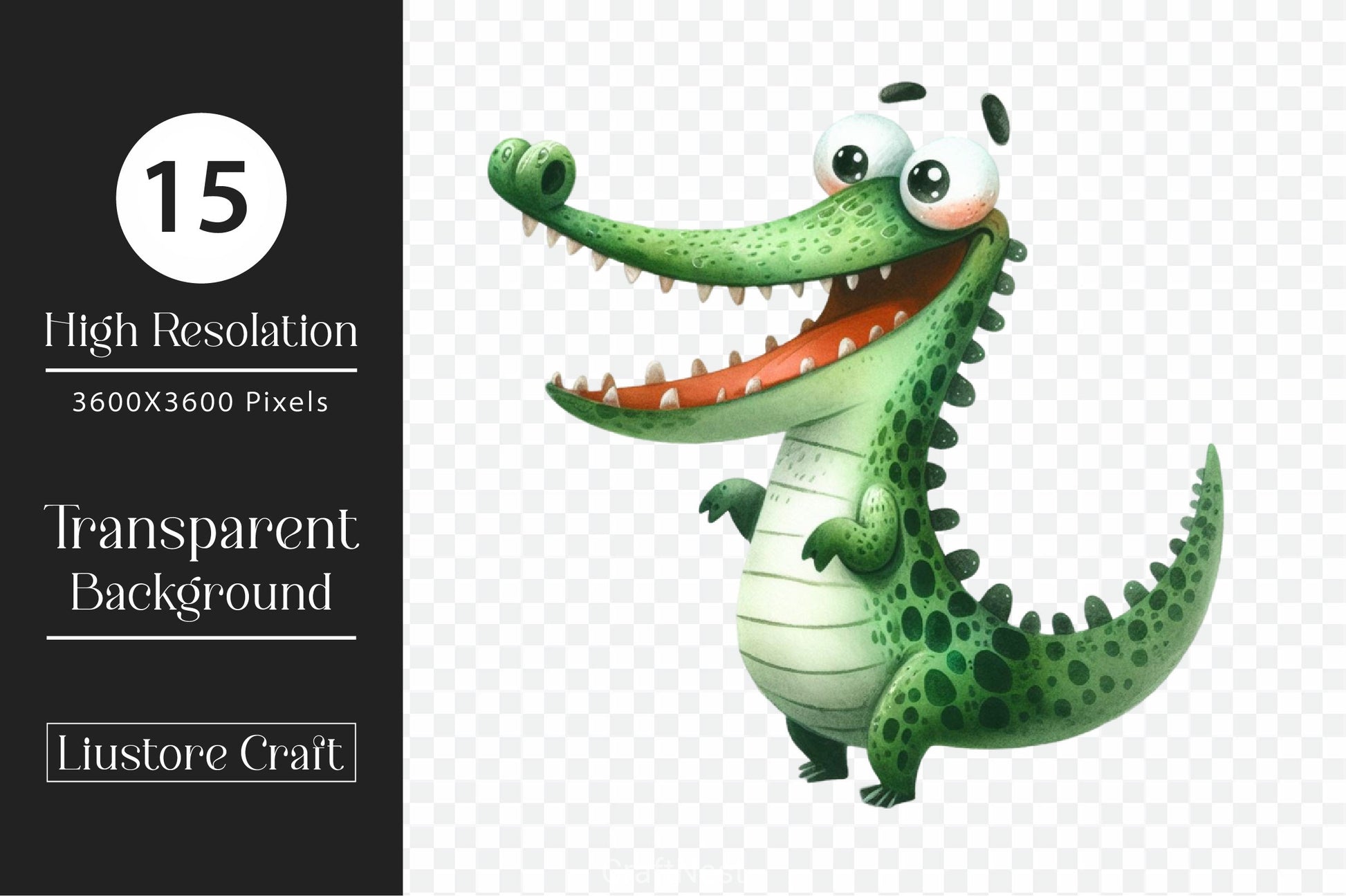 Funny Crocodile Clipart Bundle - CraftNest - Digital Crafting and Art