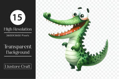 Funny Crocodile Clipart Bundle - CraftNest - Digital Crafting and Art