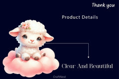 Pink Baby Animals Sleeping Clipart Bundle - CraftNest - Digital Crafting and Art