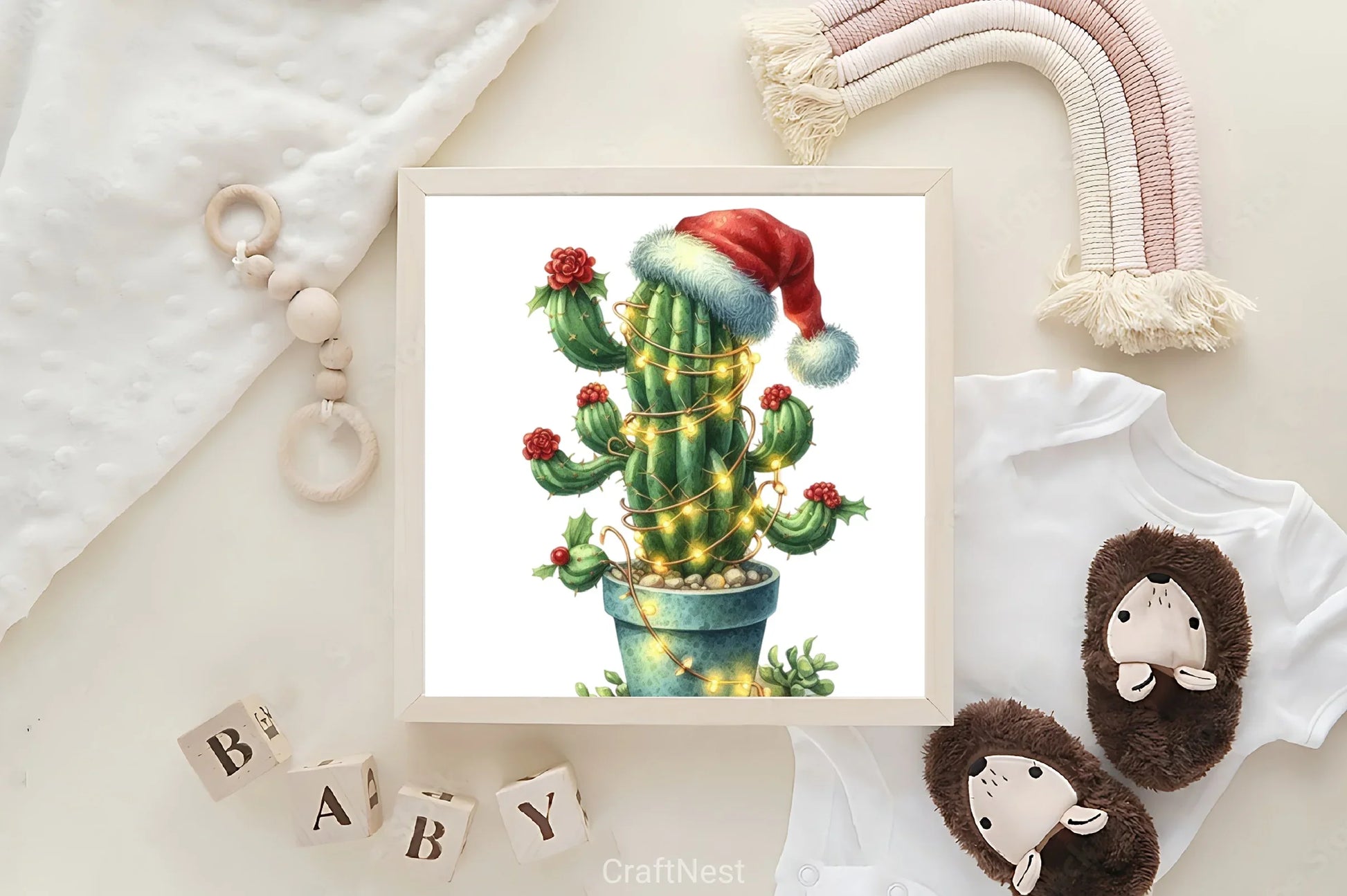 Vintage Christmas Cactus Clipart Bundle - CraftNest - Digital Crafting and Art