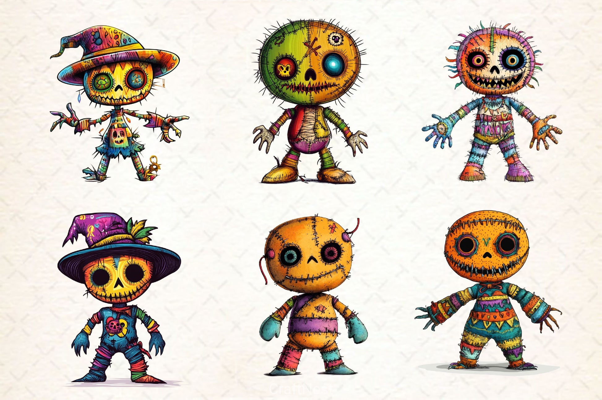 Halloween Voodoo Doll Copy Clipart Bundle - CraftNest - Digital Crafting and Art