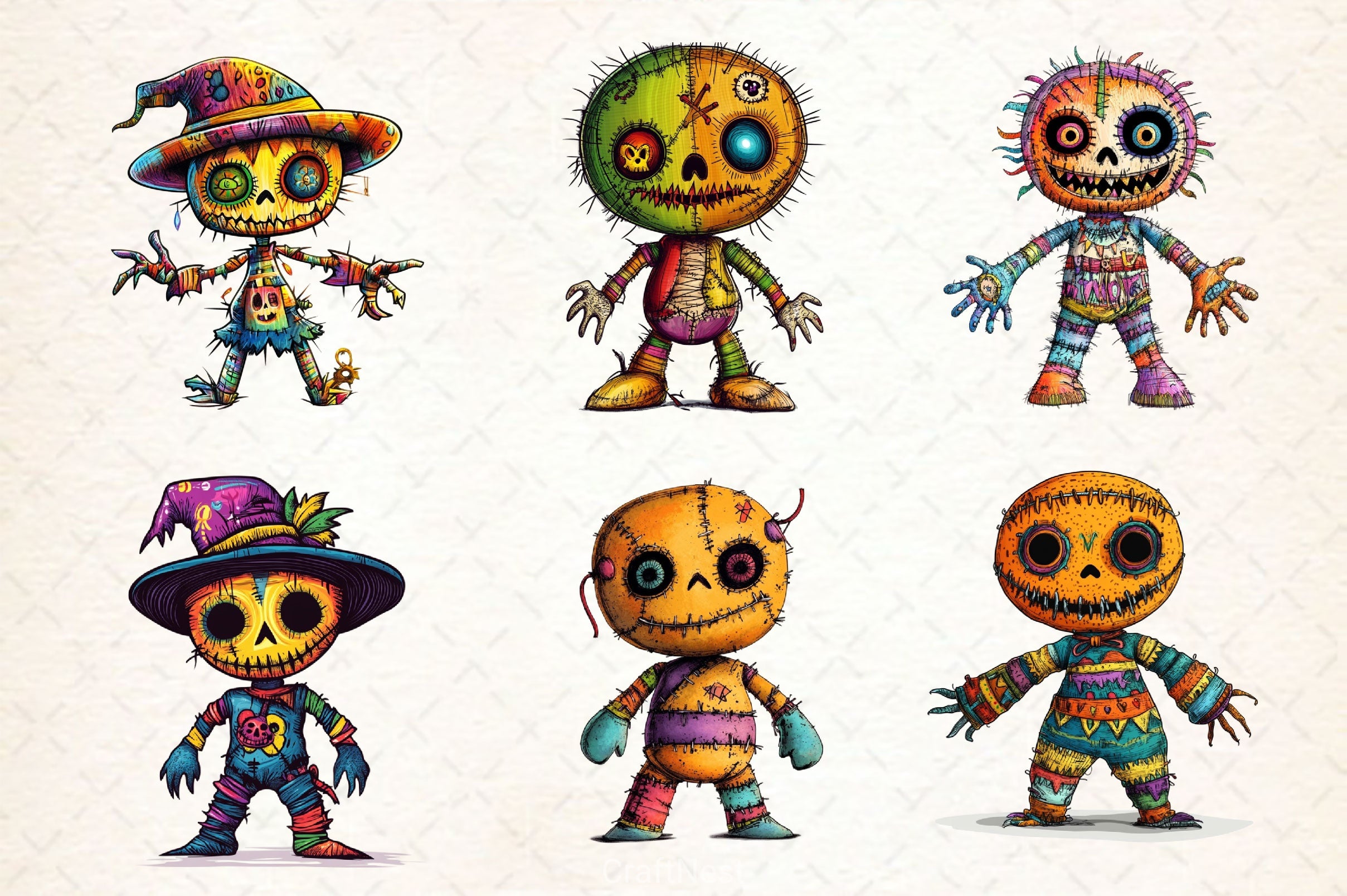 Halloween Voodoo Doll Copy Clipart Bundle - CraftNest - Digital Crafting and Art