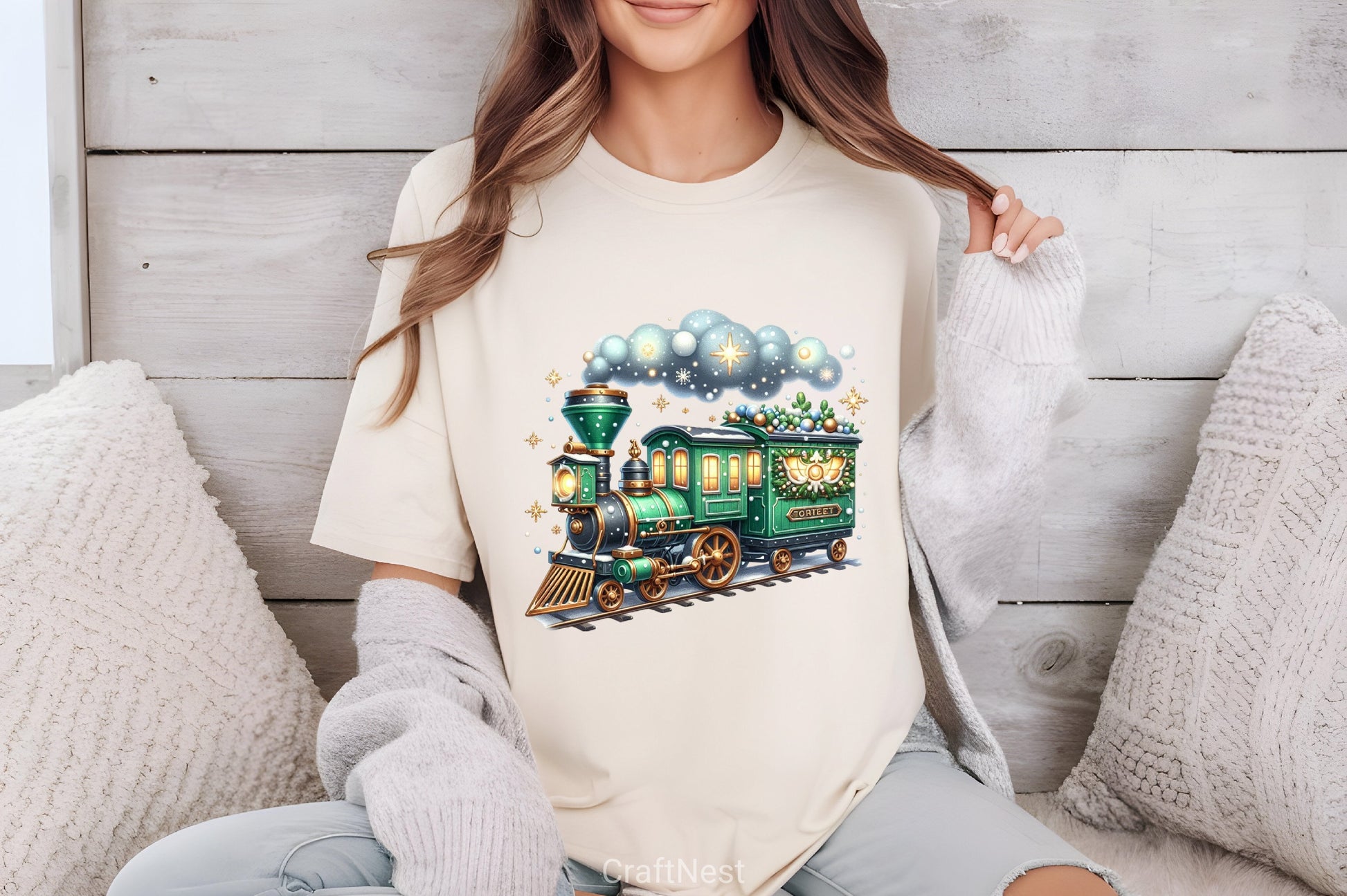 Christmas Vintage Train Clipart Bundle - CraftNest - Digital Crafting and Art