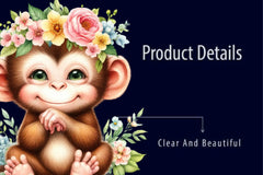 Cute Monkey Clipart Bundle - CraftNest - Digital Crafting and Art