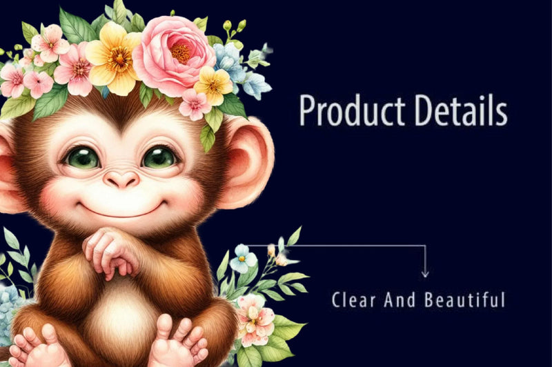 Cute Monkey Clipart Bundle - CraftNest - Digital Crafting and Art