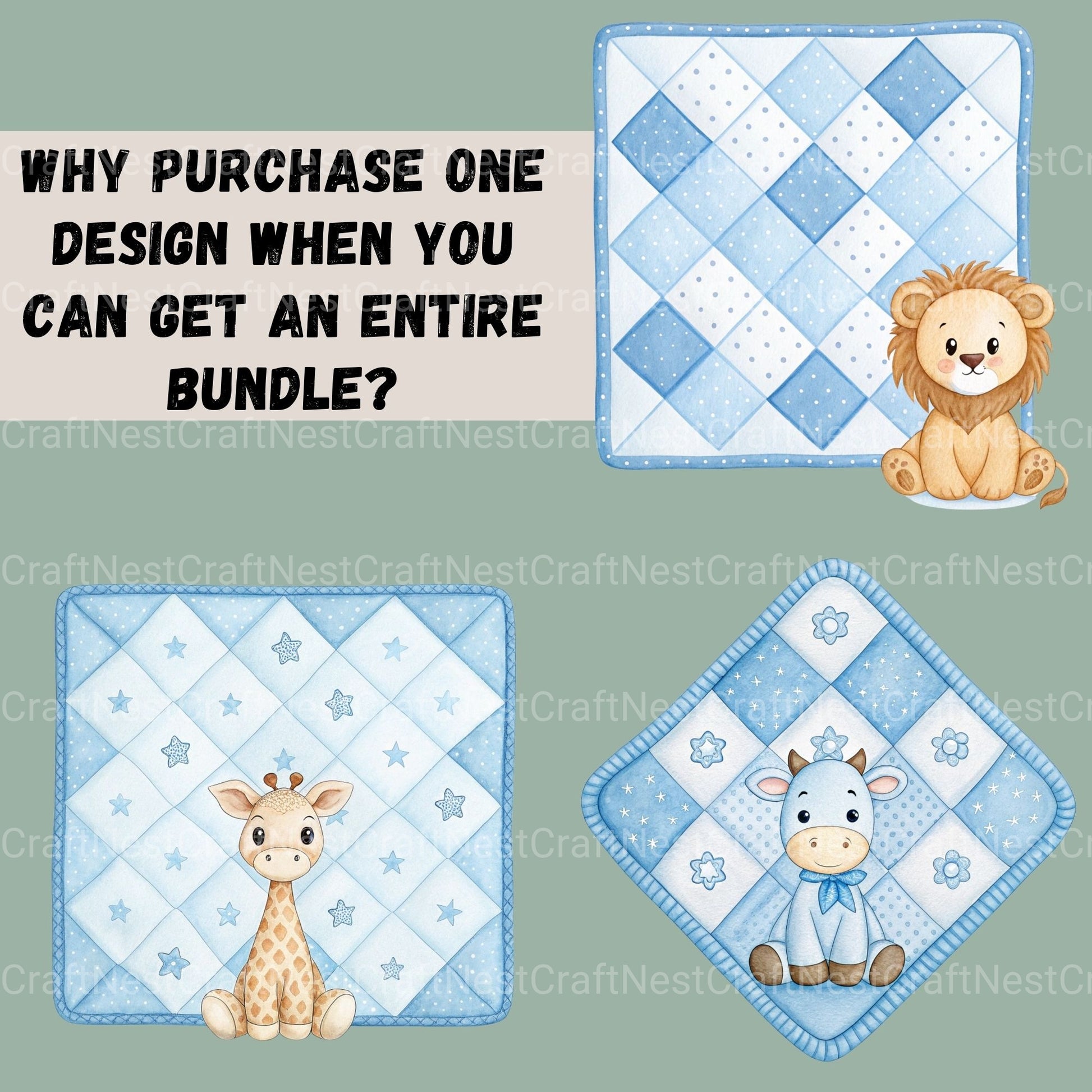 Quilt For Boys Clipart Bundle - CraftNest - Digital Crafting and Art