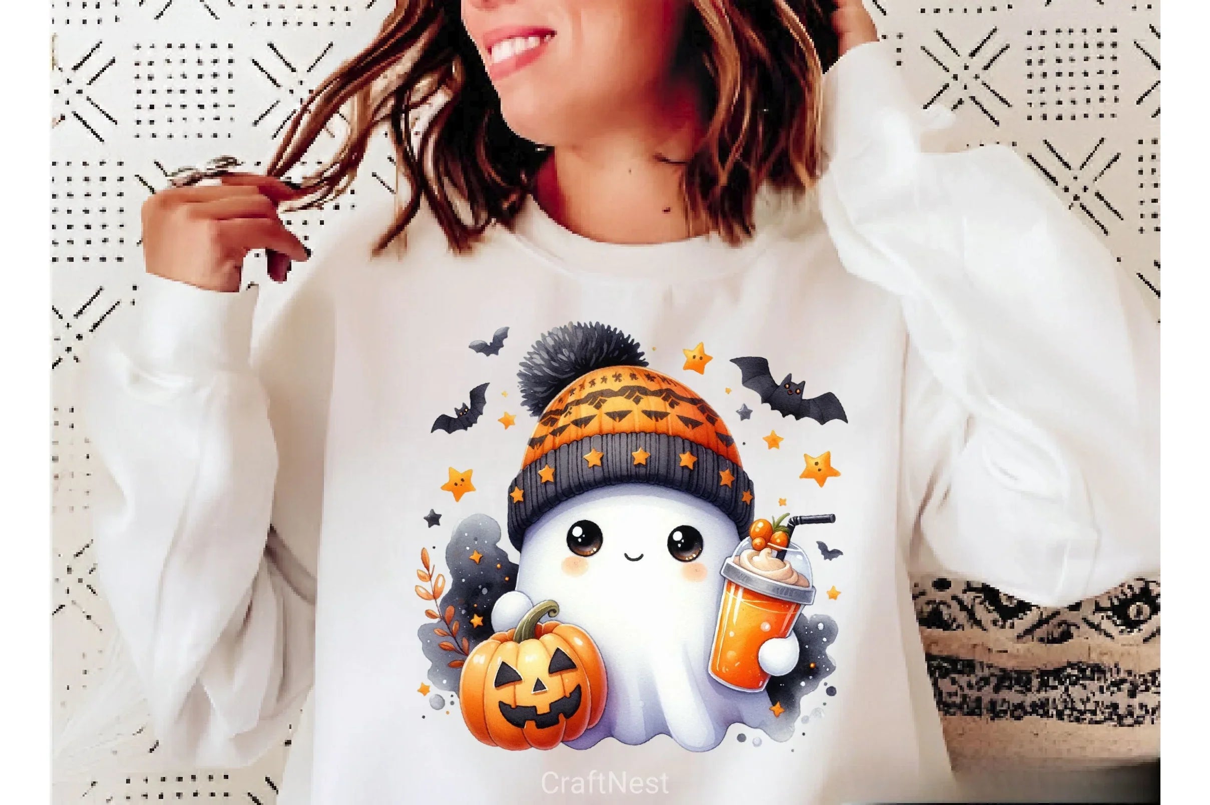 Cute Ghost Cute Halloween Clipart Bundle 9 - CraftNest - Digital Crafting and Art