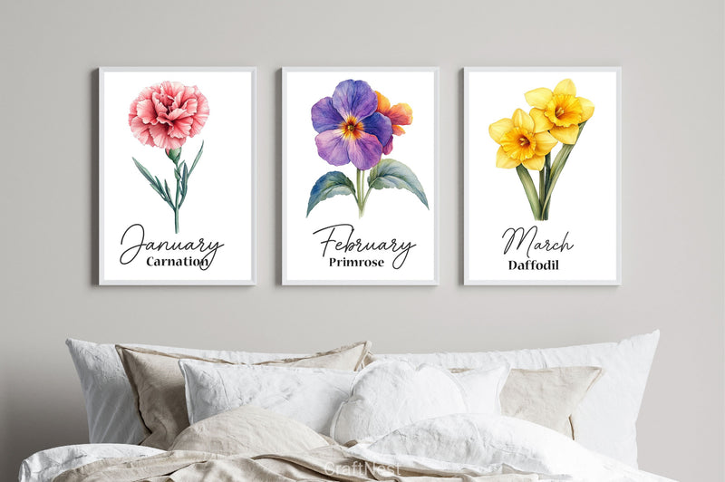 26 Birth Month Flowers Clipart Bundle - CraftNest - Digital Crafting and Art