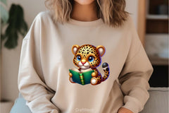 Cute Leopard Reading Clipart Bundle - CraftNest - Digital Crafting and Art