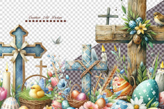 Easter Floral Cross Clipart Bundle - CraftNest - Digital Crafting and Art