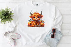 Cute Halloween Highland Cow Clipart Bundle 4 - CraftNest - Digital Crafting and Art