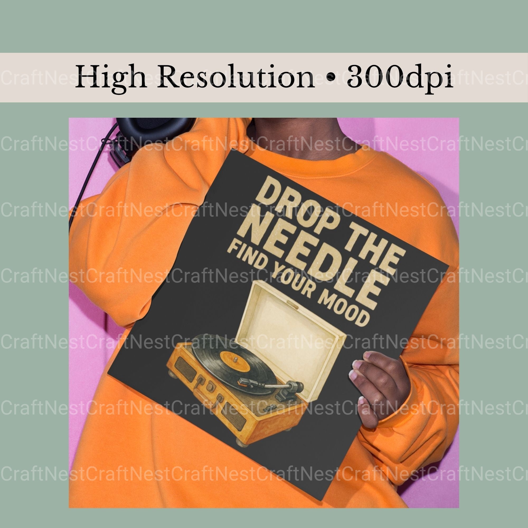 Drop The Needle Find Your Mood Clipart Bundle - CraftNest - Digital Crafting and Art