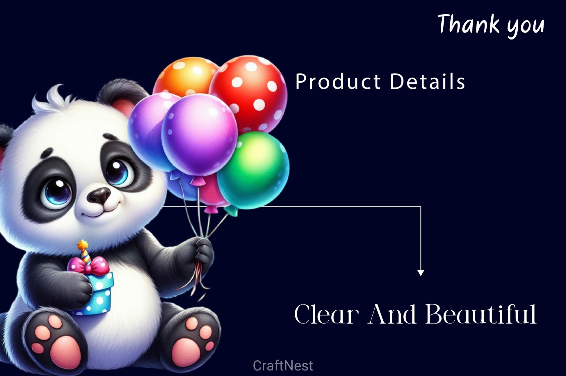 Panda Birthday Clipart Bundle 2 - CraftNest - Digital Crafting and Art