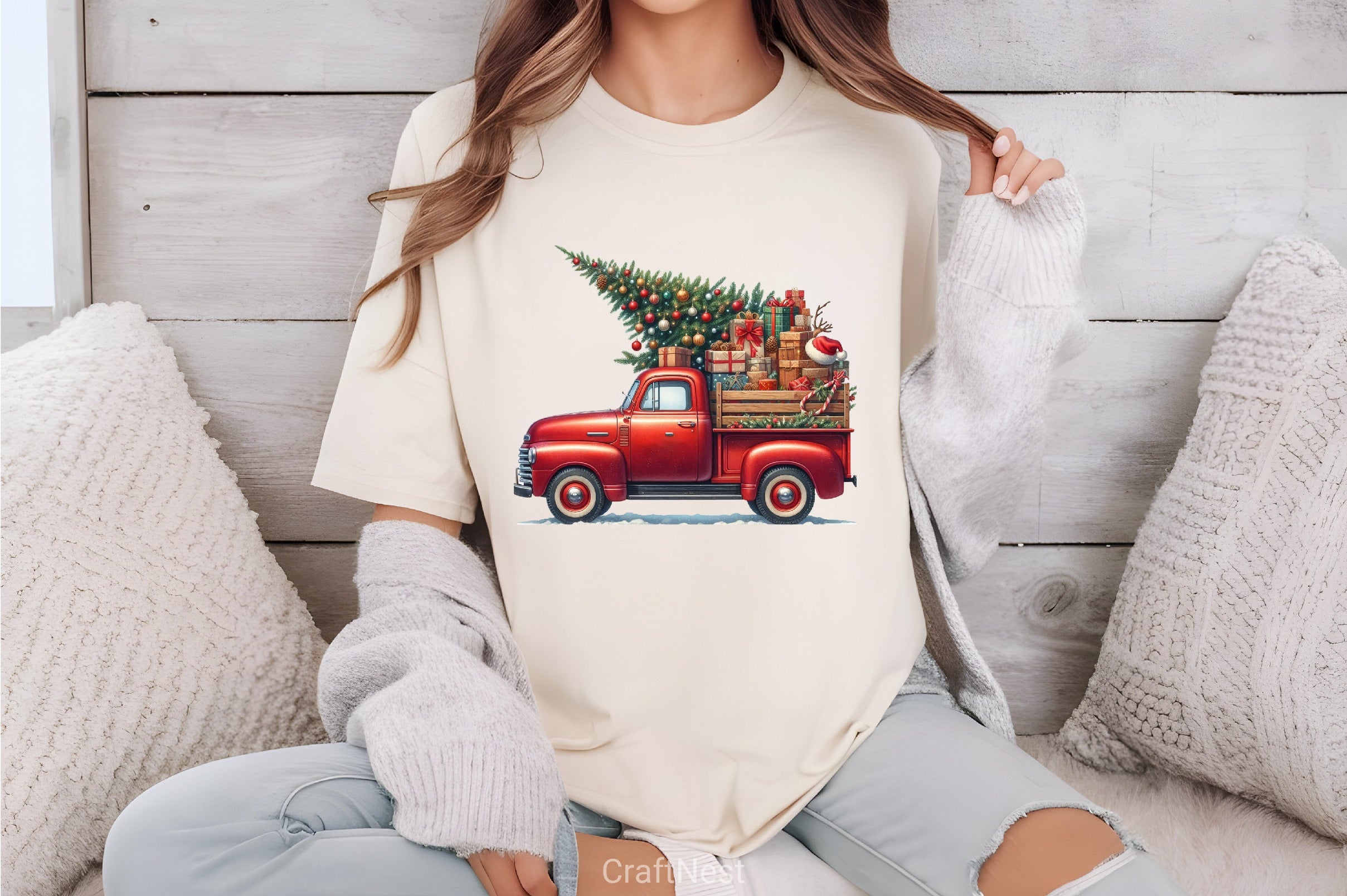 Christmas Truck Clipart Bundle 9 - CraftNest - Digital Crafting and Art