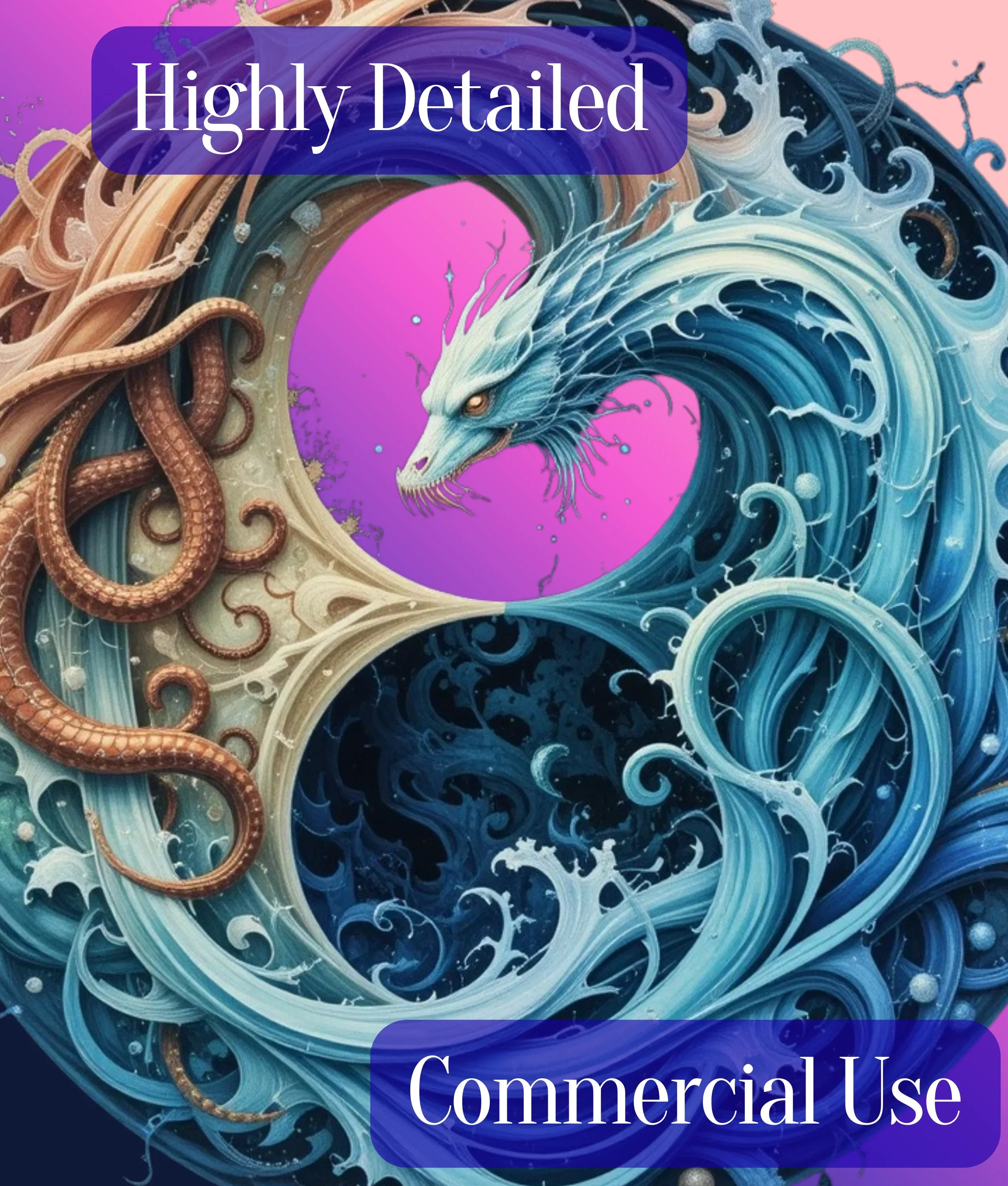 Fantasy Yin Yang Clipart Bundle - CraftNest - Digital Crafting and Art