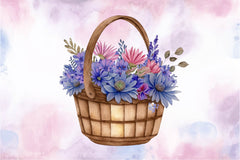 Flower Basket Clipart Bundle 1 - CraftNest - Digital Crafting and Art
