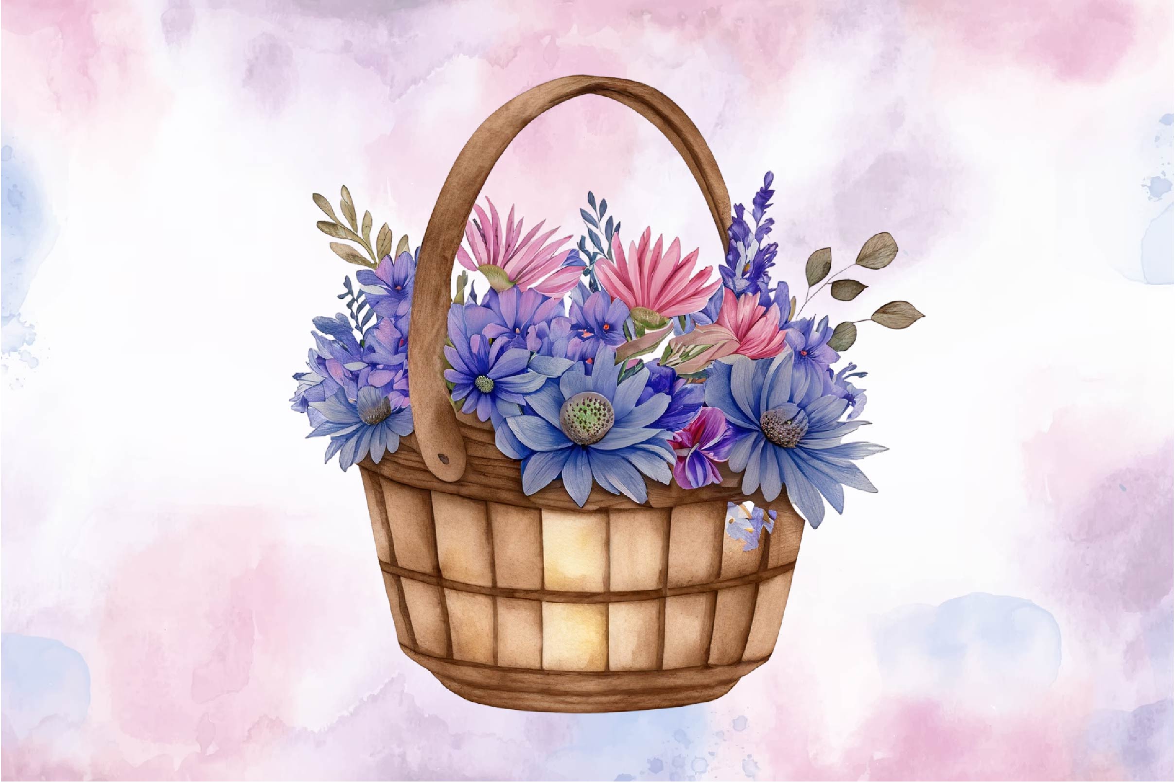 Flower Basket Clipart Bundle 1 - CraftNest - Digital Crafting and Art