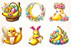Easter Banana Clipart Bundle - CraftNest - Digital Crafting and Art