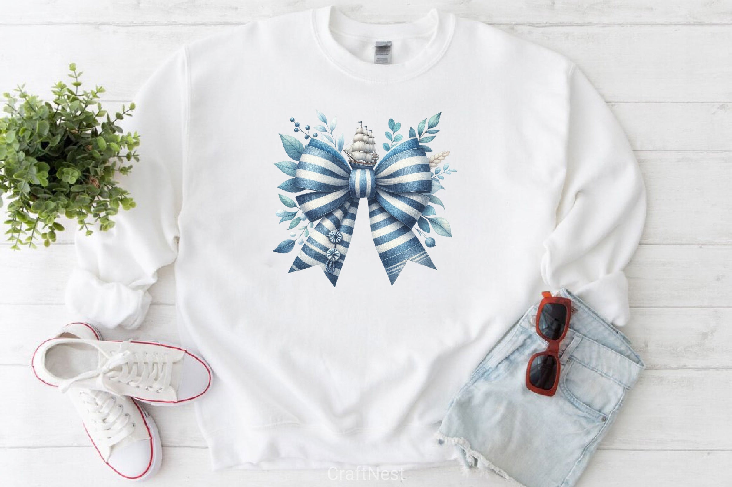 Blue Bows Clipart Bundle - CraftNest - Digital Crafting and Art