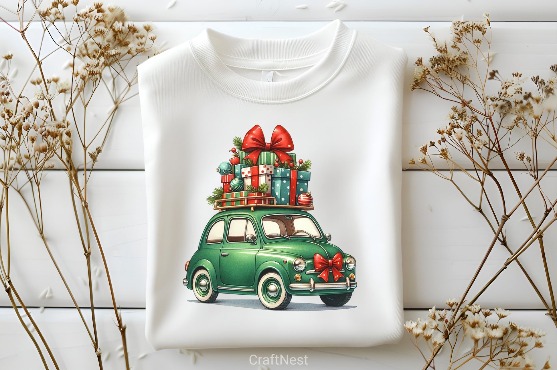 Christmas Car Clipart Bundle 2 - CraftNest - Digital Crafting and Art